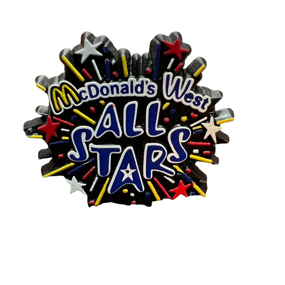 McDonalds Pin West All Stars Employee‎ Crew Member Lapel Hat Plastic Pinback